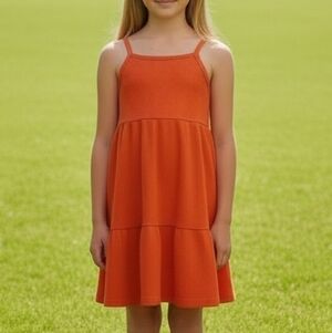 Old Navy Orange Tiered Sundress for Girls